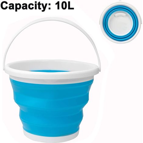 Seau Pliable - 5 L ou 10 L - Pour Jardinage Camping Pêche Nettoyage Extérieur - 1 Pièce (1/5)