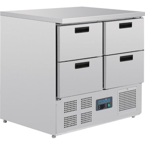 Table réfrigérée compacte 4 tiroirs 240L Série G - Polar (1/5)