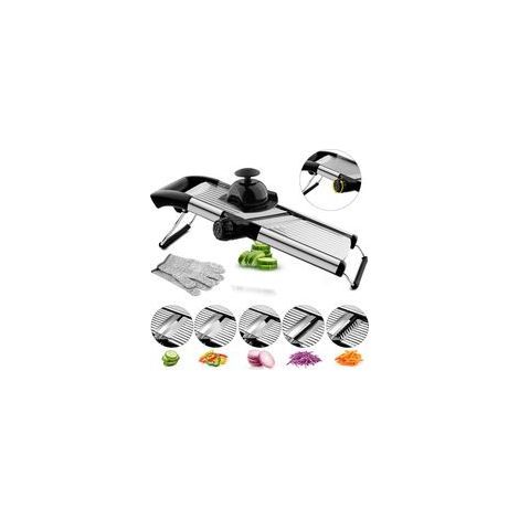 Coupe-légumes professionnel, trancheuse réglable, gants anti-coupures inclus, (1/5)