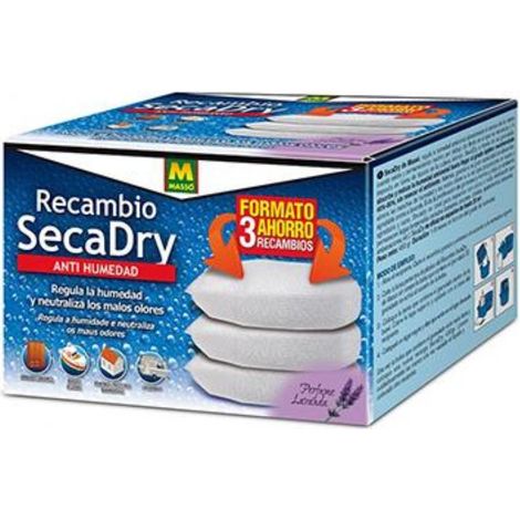 SecaDry Recambio antihumedad 3x450 gr