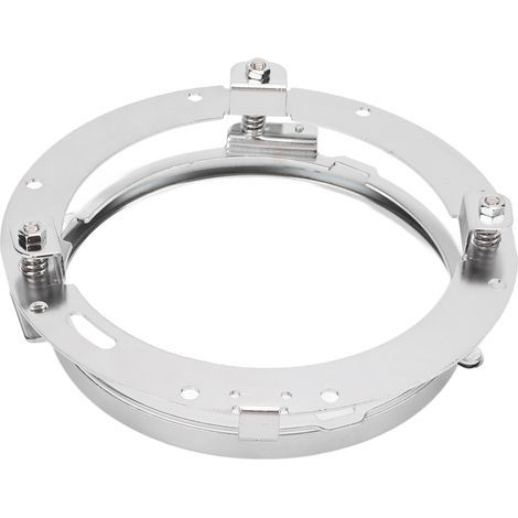 7 Pouces Bague de Montage Ronde pour Adaptation de Phare Moto Support de Fixation Argent (1/5)