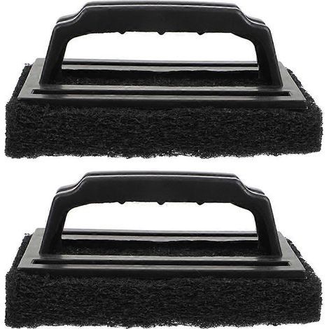 Set mit 2 multifunktionalen Reinigungsbürsten für Arbeitsplatten und Grillroste – 15,00 x 9,00 x 6,00 cm – Schwarz (1/4)