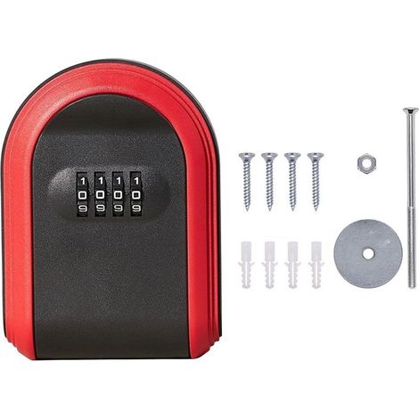 Key Box, Wall Mounted Key Box, Secure Key Box, Key Safe, Wall Mounted Key Safe, Secure Key Box, Key Safe with 4 Digit Code, for Home, Office, School, Garage (1/5)