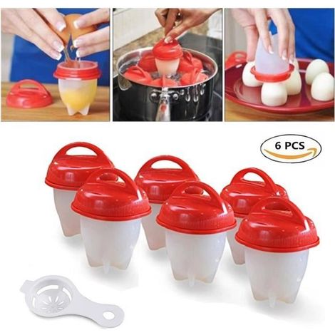 10PSC Egg Cooker Coquetier Gel de Silice de Qualité Alimentaire + 1 séparateur de jaune d\'oeuf (1/3)