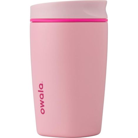 Gobelet à café isotherme en acier inoxydable Tasse à café glacé réutilisable, tasse de voyage sans BPA, 355 ml, rose (1/4)