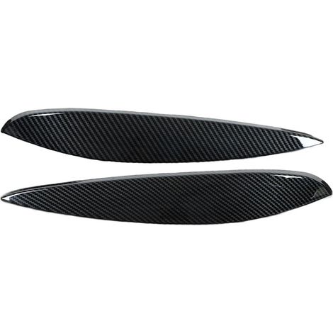 Lot de 2 enjoliveurs de phares avant gauche et droit en ABS, style fibre de carbone, pour Mercedes-Benz Smart 453, Fortwo et Forfour (2015-2020). (1/3)