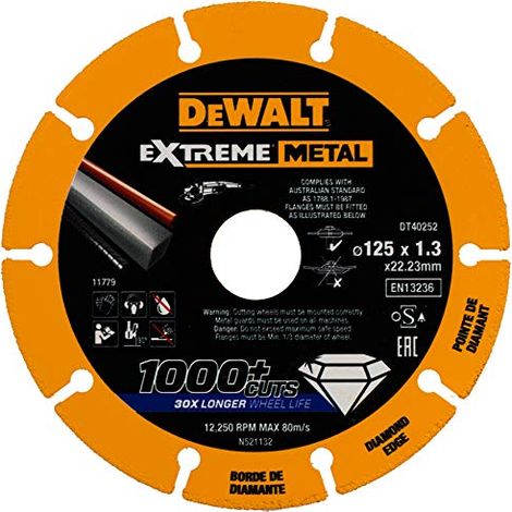 DEWALT Diamanttrennscheibe 125 x 1,3 mm EXTREME ME (1/5)