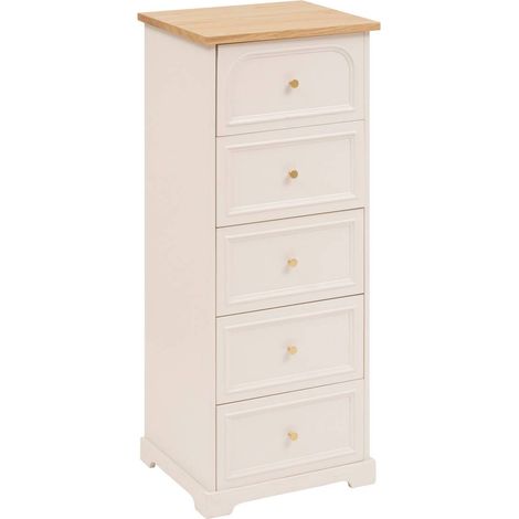 Chiffoniera mohea avorio 5 cassetti - Atmosphera créateur d'intérieur (1/5)