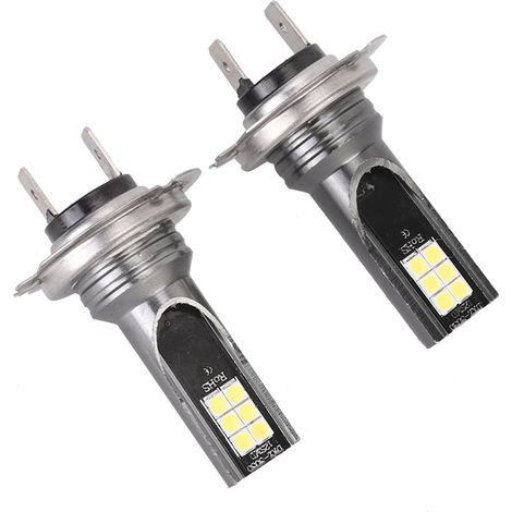 2 ampoules H7 12LED 3000K 24W 1000LM Feu de croisement et antibrouillard voiture haute luminosité (1/3)