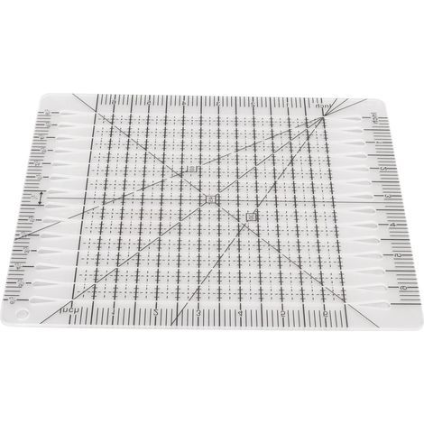 Règle de Patchwork Acrylique Transparente avec Grille Noire Précise pour Couture et Artisanat (1/5)