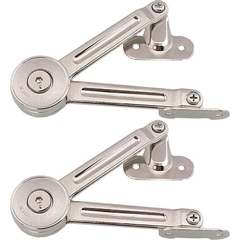 Juego de 2 bisagras de soporte elevador para puertas de muebles - Soporta hasta 20 kg - Ángulo de apertura 75°/90°/110° - Incluye llave hexagonal
