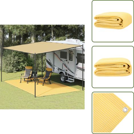 The Living Store Zeltteppich 300x500 cm Beige - Campingausrüstung - Zelt Zubehör - Outdoor Teppich - Garten Teppich - Wasserdichter Teppich (1/5)