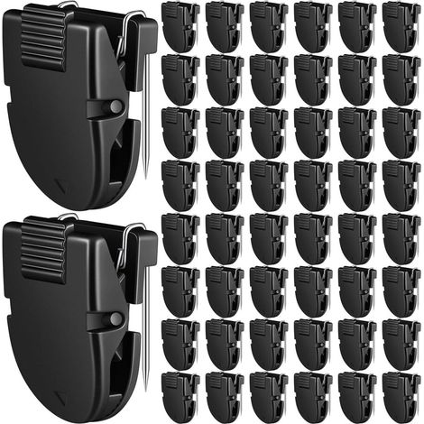 50 Pièces de Clips pour Cabine, Panneau en Tissu, Accessoires pour Cabine, Panneau de Séparation en Tissu, Clip Mural pour Photos, Clips Muraux pour Notes, Mémos (1/5)