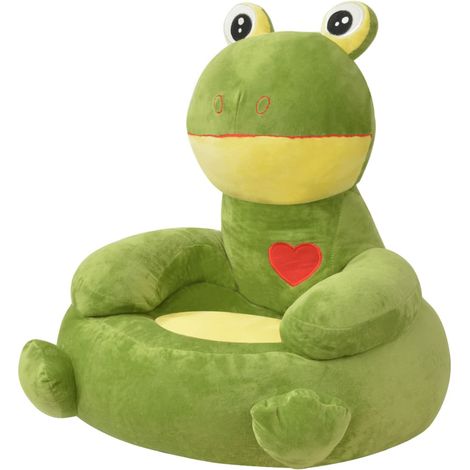Plüsch-Kindersessel Frosch Grün
