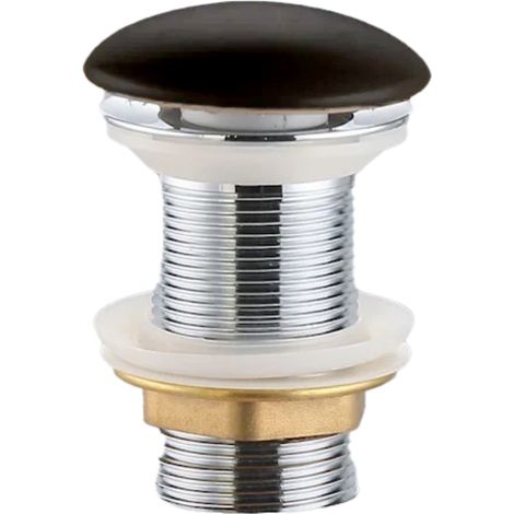 PixL Ablaufventil 5/4″ ohne Überlauf für Waschbecken, schwarz matt