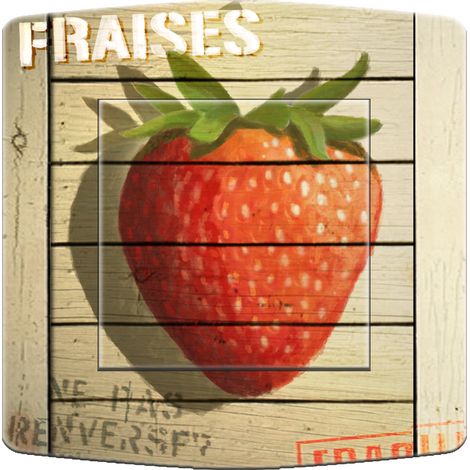 Interrupteur décoré fraises