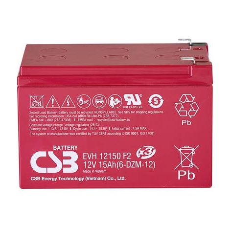 csb EVH 12150 batterie AGM 12 volts 15 Ah (1/3)