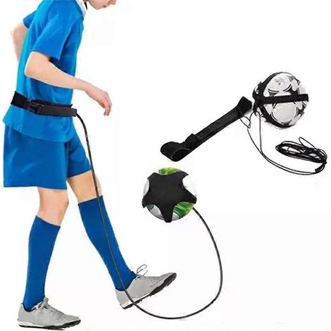 Fußball-Kicktrainer für Kinder – Verstellbarer Gurt, Trainingsgerät mit elastischem Seil und Ballkontrollhilfe für das Jugendfußballtraining (1/4)