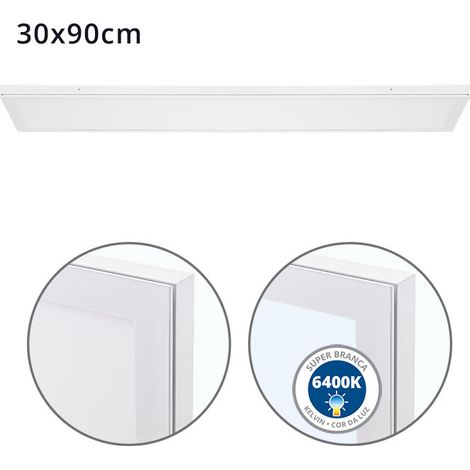 Panel superficie VOLTAIRE 30x90 72W LED 5760lm 6400K 120° C.90xL.30xA.2,3cm Blanco (1/3)