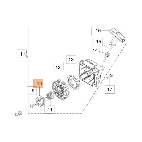 Bürstenmäher-Aufroller Modelle BC350S BC400S BC380T 61350204AR OLEOMAC