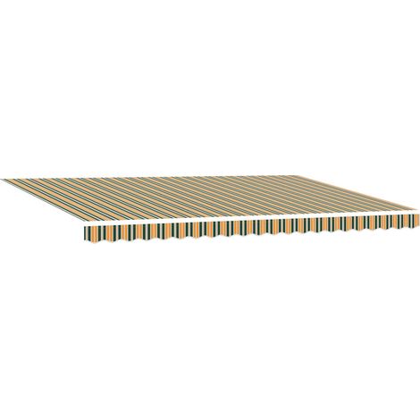 Maison Exclusive - Tenda retrattile Verde e giallo 500 × 300 cm (1/4)
