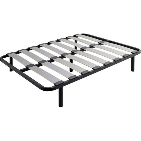 Somier Neo Balda Ancha, Tubo de Acero 40x30mm, Refuerzo Central, Doble cuerpo, Láminas de chopo-Flex con patas 135x190 cm (1/2)