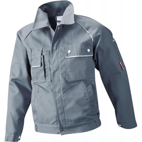 Giacca a gilet in canvas 320 g, taglia 50, grigia/nera (1/2)