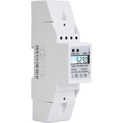 Compteur d'énergie domestique DDS529L, affichage LCD intelligent, monophasé 2P, montage sur rail DIN