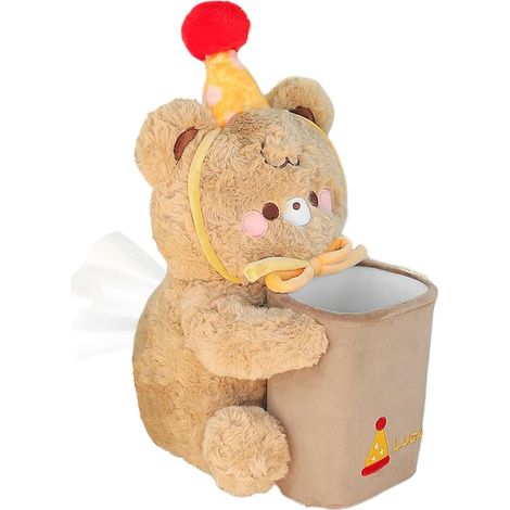 Support de mouchoirs en Peluche et Poubelle, boîte à mouchoirs en Forme d'animal de Voiture et Poubelle – Organisateur décoratif pour Camping-Car, Camion, berline, véhicule Automobile (1/5)