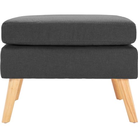 Repose-pied Gris foncé Tissu