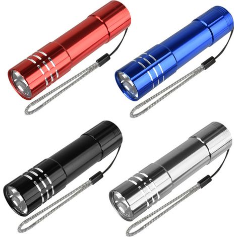Hochleistungs-Mini-LED-Taschenlampen – Weiß + Rot + Schwarz + Blau