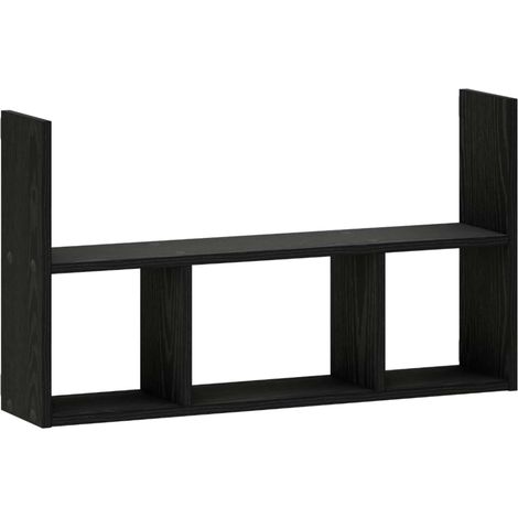 Wall Shelf Black Oak 78.5 x 17 x 45 cm Engineered Wood vidaXL (1/5)