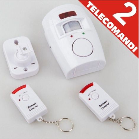 Alarme Avec Capteur Infrarouge 2 Télécommandes Rayon De 105 Db 6 Mètres Maison Bureau