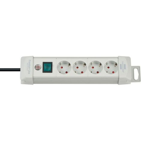 Regleta Enchufes 4 Tomas con interruptor Brennenstuhl Premium-Line 3600 W (1,8 m) (1/4)