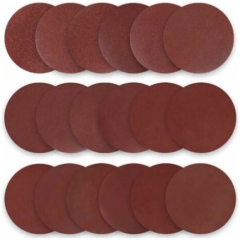 50 disques de ponçage, diamètre du disque 180 mm, papier de verre rouge avec grain P60 pour application à sec