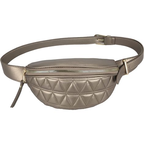 Sac de ceinture en cuir PU imperméable à la mode pour dames (Champagne)