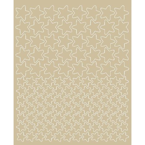 Adesivi a forma di stelle per casco da bici, 124 pezzi, beige opaco.