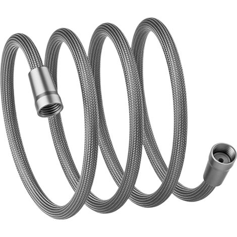 Flexible de douche amovible et remplaçable Flexible de douchette de rechange avec buse tressée, adapté à une utilisation dans la salle de bain, la cuisine et en extérieur (1/5)