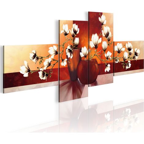 Tableau Imprimé "Magnolias Impressions" 45 x 100 cm (1/2)