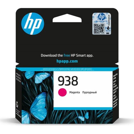 HP 938 Magenta Original Ink Cartridge cartouche d'encre 1 pièce(s) Rendement standard