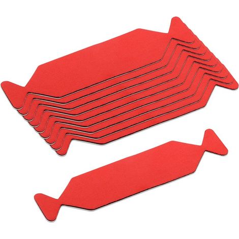 Adhesivo de vinilo rojo para ventanas, 10 cm (paquete de 10)