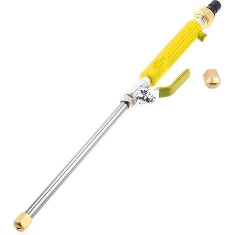 Pistolet pulvérisateur haute pression pour voiture, pistolet d'arrosage, outil de nettoyage de jardin et de voiture, buse de pulvérisation d'eau pour lave-vitres (jaune) (1/3)