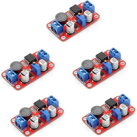 Lot de 5 modules d'alimentation élévateurs CC-CC XL6019 5A réglables, convertissant 5V, 6V, 12V, 24V (3-35V) en 5-40V (courant haute puissance). (1/5)