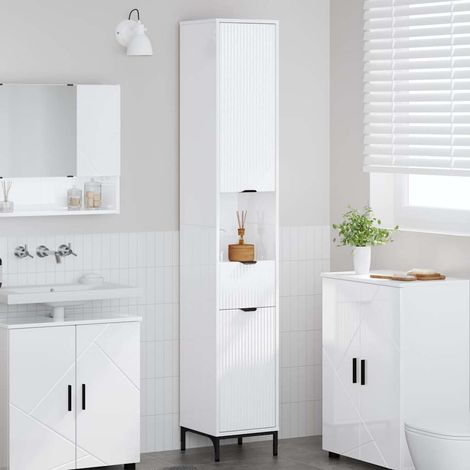 Mueble de baño alto brillante 31.5 x 33 x 190 cm
