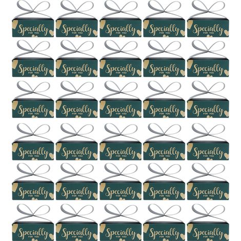 30 Boîtes Cadeau en Forme de Nœud Papillon pour Bonbons, Biscuits - Idéal pour Fêtes, Mariages, Anniversaires et Noël - Vert (1/5)
