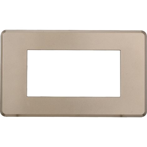 ETTROIT AN87408 Slim Thin Plate 4P Titanfarbe, kompatibel mit Bticino Axolute Air