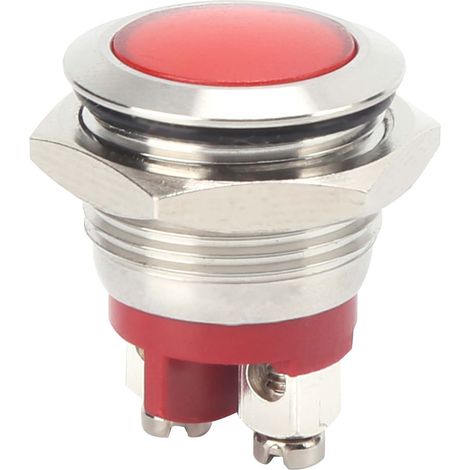 0.6in Voyant Lumineux LED Rouge Signal Lumière Vive Base Ignifuge IP66 Étanche Universel (1/5)