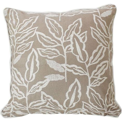 Coussin Déco à Motifs "Lodge" 40x40cm Naturel (1/4)