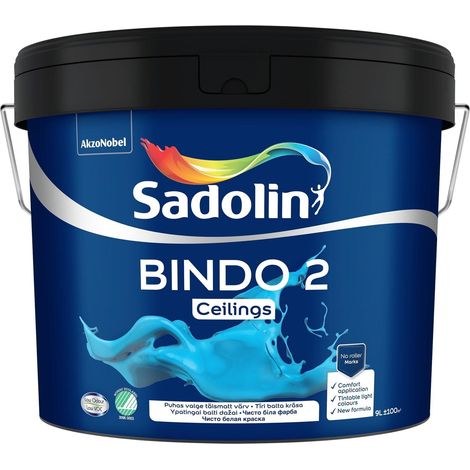 Sadolin Paint Bindo 2 BW weiße Mattfarbe 9 Liter