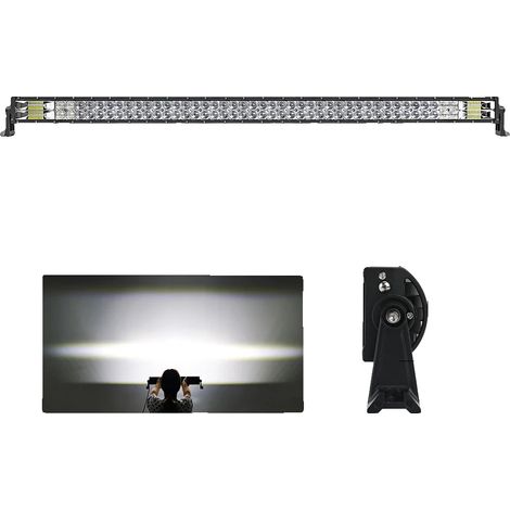 Barra de luces todoterreno, diseño de doble fila, alta potencia lumínica, inalámbrica de 52 W. (1/2)